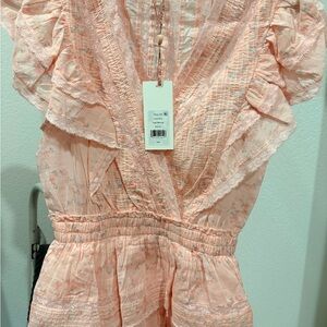 LoveShackFancy Pink Mini Dress